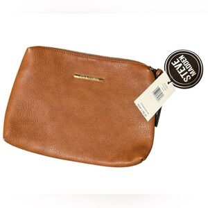 Steve Madden Clutch Cosmetic Bag in Cognac Brown